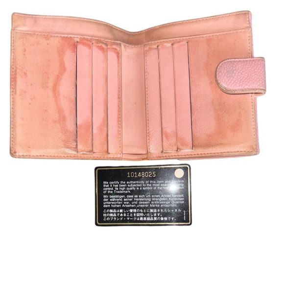 AUTHENTIC CHANEL CC PINK CAVIAR LEATHER MONEY COIN CARD WALLET GUC - Picture 8 of 10